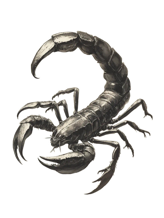 Illustrative Scorpion Vinyl Car Decal Sticker – Waterproof & UV-Resistant 8"