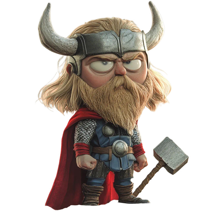 Funny Thor Vinyl Car Decal Sticker – Waterproof & UV-Resistant 8"