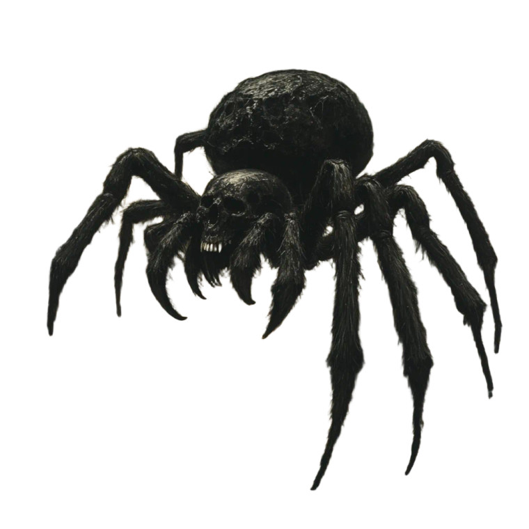 Black Spider Horror Vinyl Car Decal Sticker – Waterproof & UV-Resistant 8"