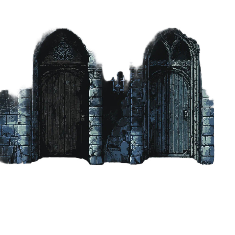 Pixel Church Doorways Vinyl Car Decal Sticker – Waterproof & UV-Resistant 8"