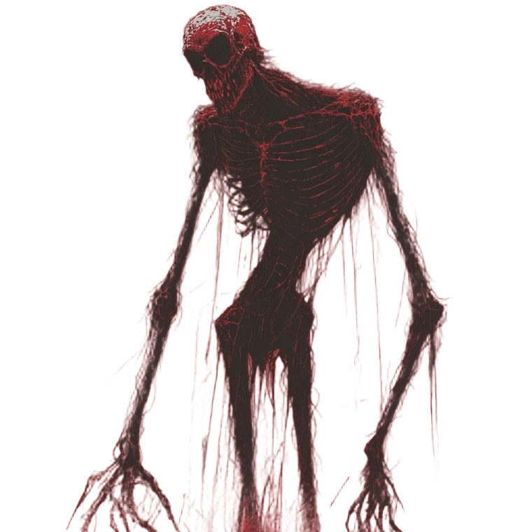 Tall Red Creature Vinyl Car Decal Sticker – Waterproof & UV-Resistant 8"