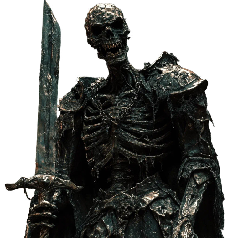 Undead Knight Vinyl Car Decal Sticker – Waterproof & UV-Resistant 8"