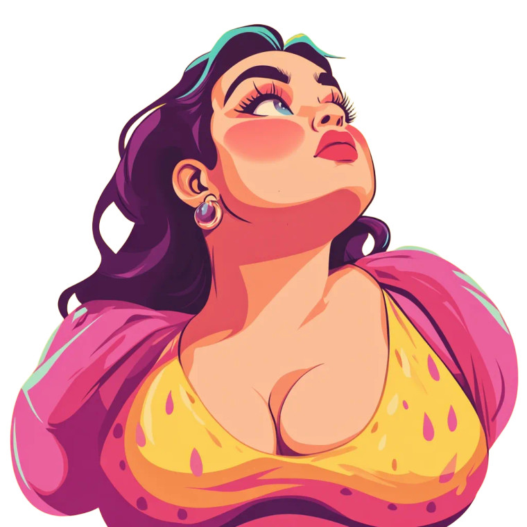 Cartoonish Arrogant Torso Vinyl Car Decal Sticker – Waterproof & UV-Resistant 8"