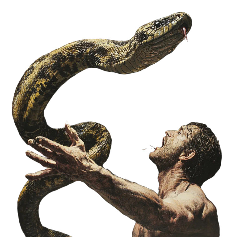 Attacking Snake Vinyl Car Decal Sticker – Waterproof & UV-Resistant 8"