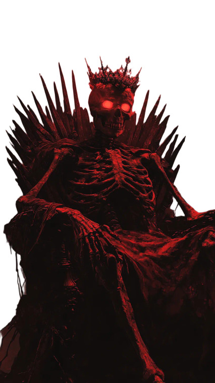 Skeletal Monarch V3 Vinyl Car Decal Sticker – Waterproof & UV-Resistant 8"