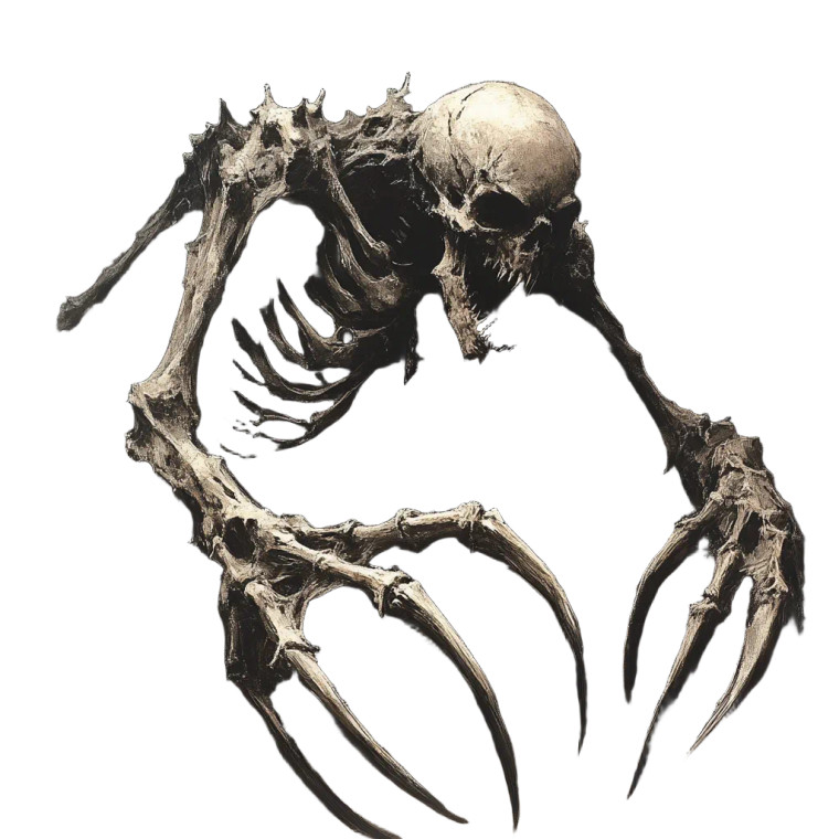 Fantasy Skeleton Monster Vinyl Car Decal Sticker – Waterproof & UV-Resistant 8"