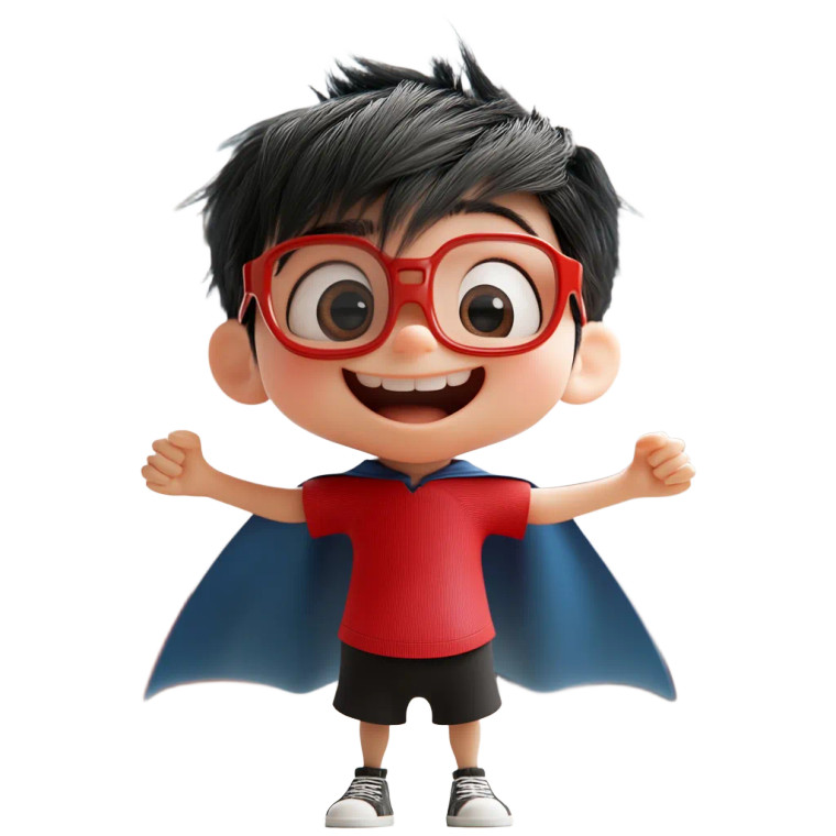 Superhero Boy V6 Vinyl Car Decal Sticker – Waterproof & UV-Resistant 8"