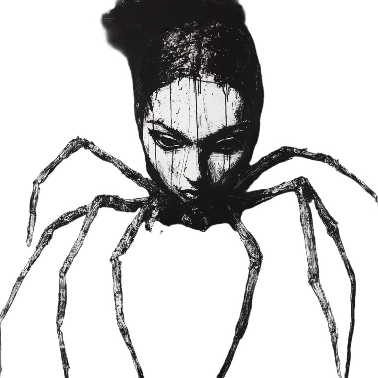 Spider Woman Painting Vinyl Car Decal Sticker – Waterproof & UV-Resistant 8"