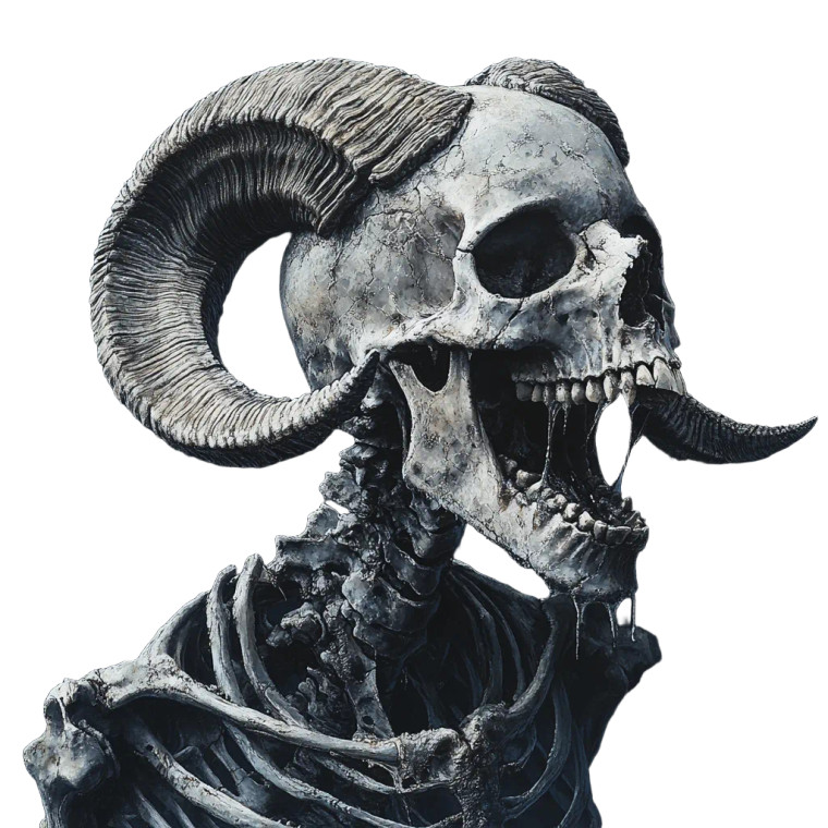 Satin Skeleton Portrait Vinyl Car Decal Sticker – Waterproof & UV-Resistant 8"