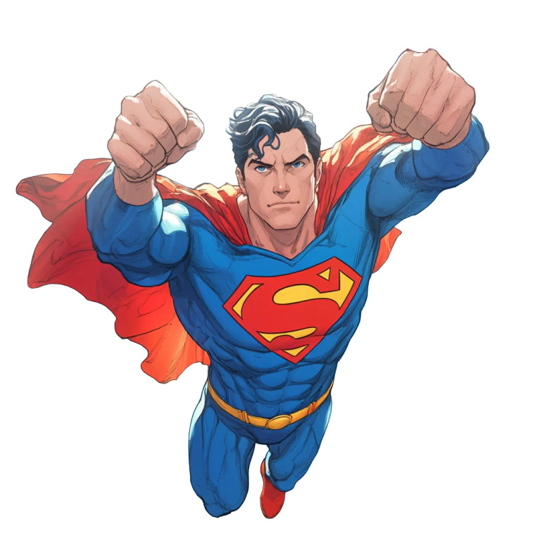 Superman-Like Hero Vinyl Car Decal Sticker – Waterproof & UV-Resistant 8"