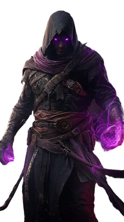 Hooded Sorcerer V3 Vinyl Car Decal Sticker – Waterproof & UV-Resistant 8"