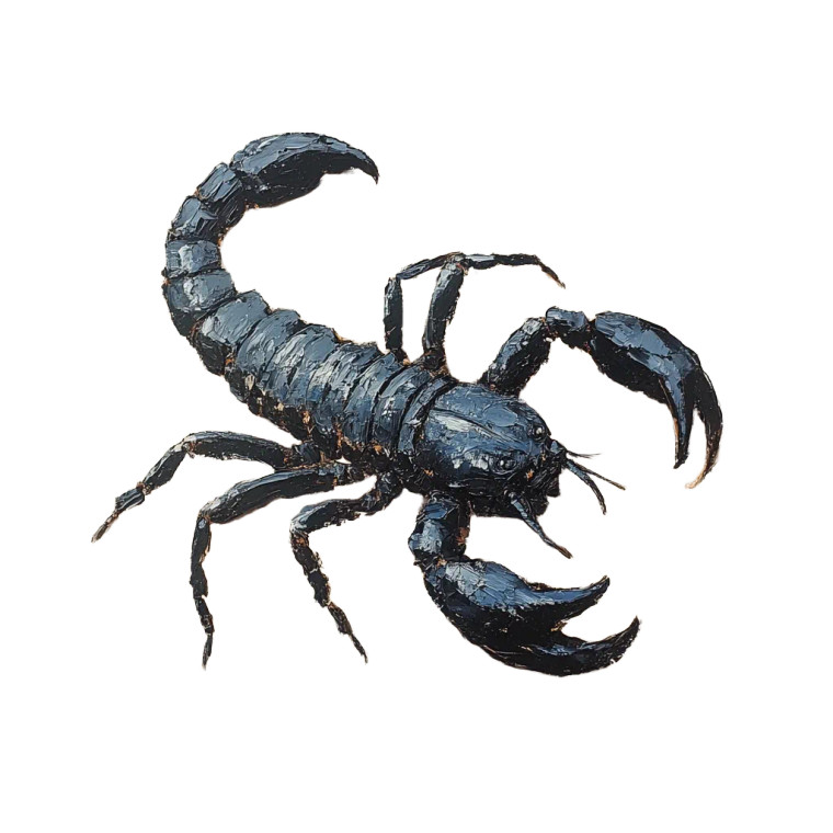 Scorpion Oil Paint Vinyl Car Decal Sticker – Waterproof & UV-Resistant 8"