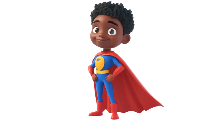 Young Superhero Boy V4 Vinyl Car Decal Sticker – Waterproof & UV-Resistant 8"