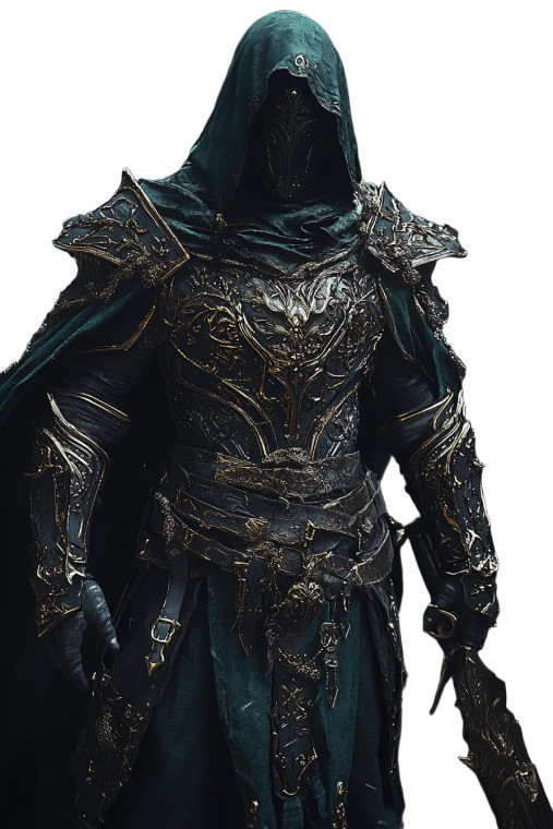 Mysterious Armored Figure Vinyl Car Decal Sticker – Waterproof & UV-Resistant 8"