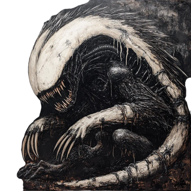 Xenomorph Badger Hybrid Vinyl Car Decal Sticker – Waterproof & UV-Resistant 8"