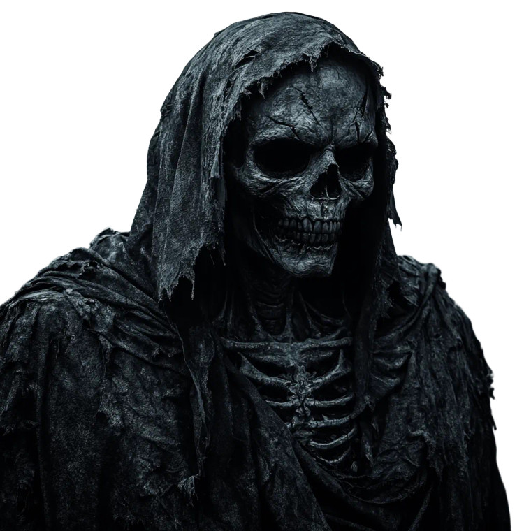 Grim Reaper Portrait V4 Vinyl Car Decal Sticker – Waterproof & UV-Resistant 8"