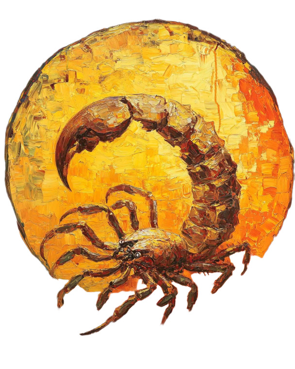 Scorpio Zodiac Art V4 Vinyl Car Decal Sticker – Waterproof & UV-Resistant 8"