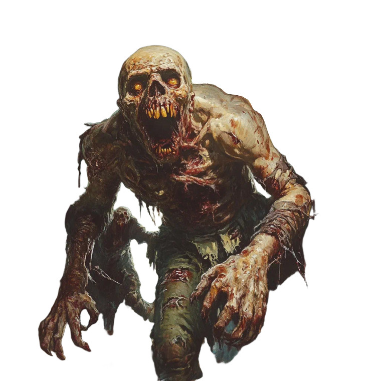 Bloated Zombie Art Vinyl Car Decal Sticker – Waterproof & UV-Resistant 8"