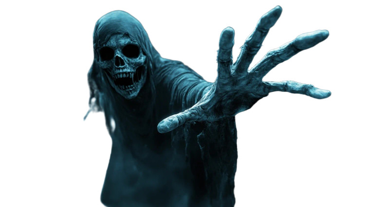 Scary Ghost Reaching Vinyl Car Decal Sticker – Waterproof & UV-Resistant 8"