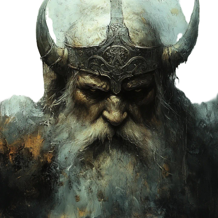 Angry Viking Beksiński Vinyl Car Decal Sticker – Waterproof & UV-Resistant 8"