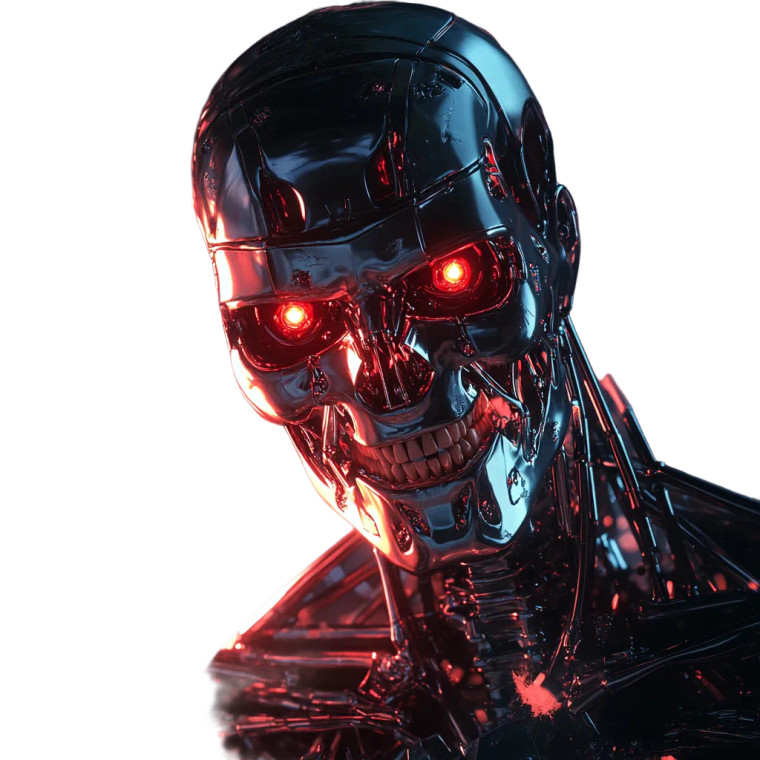 Terrifying Terminator Portrait Vinyl Car Decal Sticker – Waterproof & UV-Resistant 8"