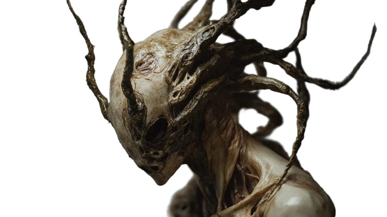 Alien Insectoid Humanoid Vinyl Car Decal Sticker – Waterproof & UV-Resistant 8"