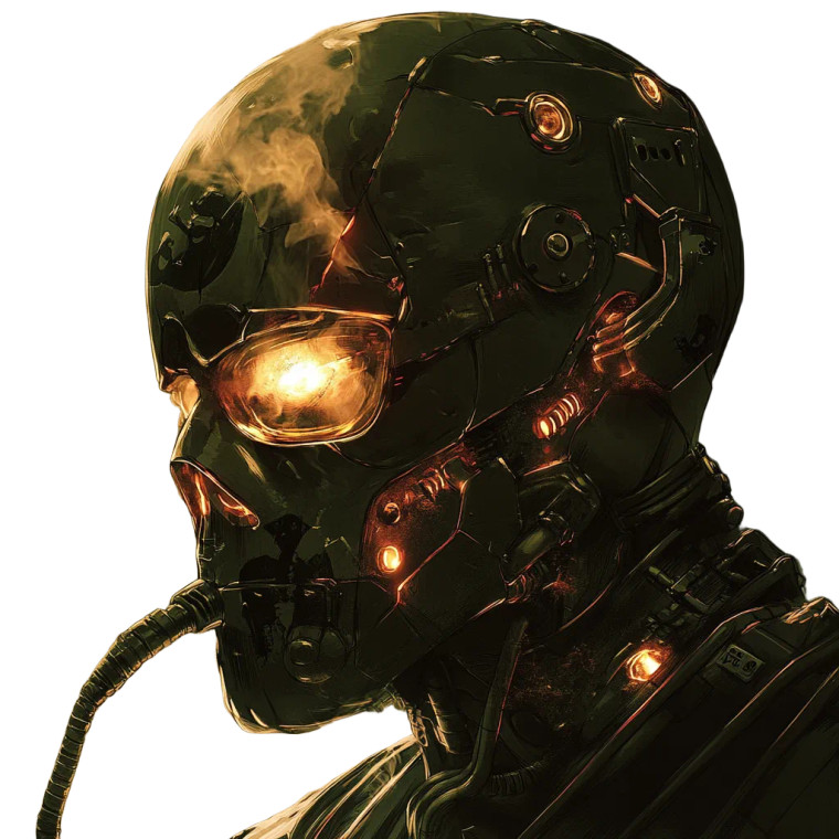 Gritty Anime Warrior V2 Vinyl Car Decal Sticker – Waterproof & UV-Resistant 8"