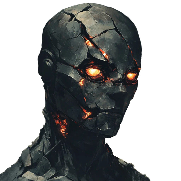 Menacing Warforged Art Vinyl Car Decal Sticker – Waterproof & UV-Resistant 8"