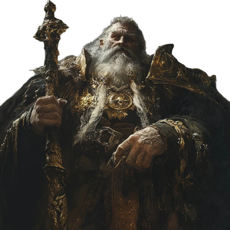 Dwarven Mayor Portrait Vinyl Car Decal Sticker – Waterproof & UV-Resistant 8"