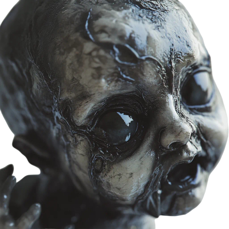 Gnarled Demon Baby Vinyl Car Decal Sticker – Waterproof & UV-Resistant 8"