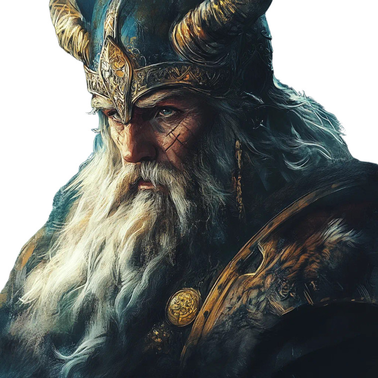 Odin Portrait V2 Vinyl Car Decal Sticker – Waterproof & UV-Resistant 8"