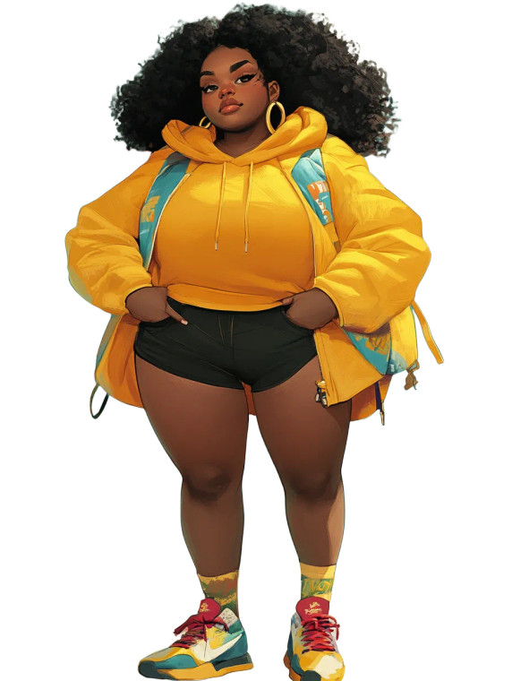 Chubby Heroine Teen Vinyl Car Decal Sticker – Waterproof & UV-Resistant 8"