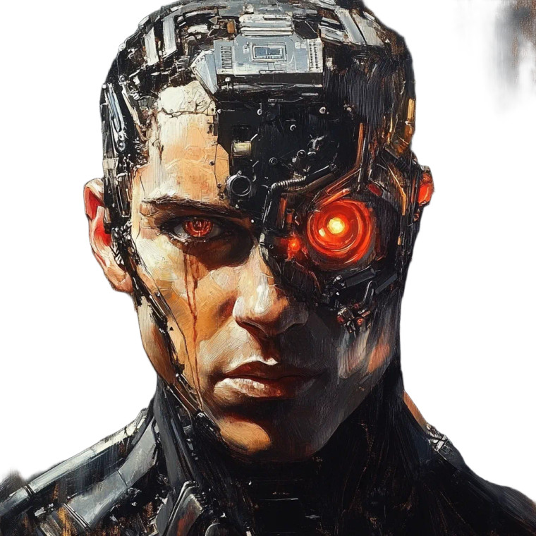 Cyborg V2 Vinyl Car Decal Sticker – Waterproof & UV-Resistant 8"