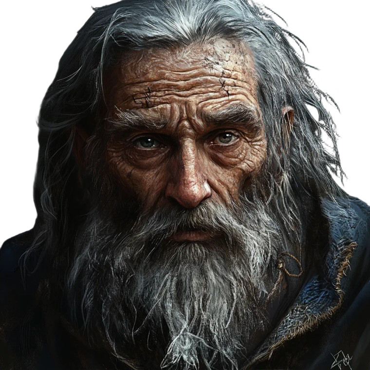 Grizzled Old Man V2 Vinyl Car Decal Sticker – Waterproof & UV-Resistant 8"
