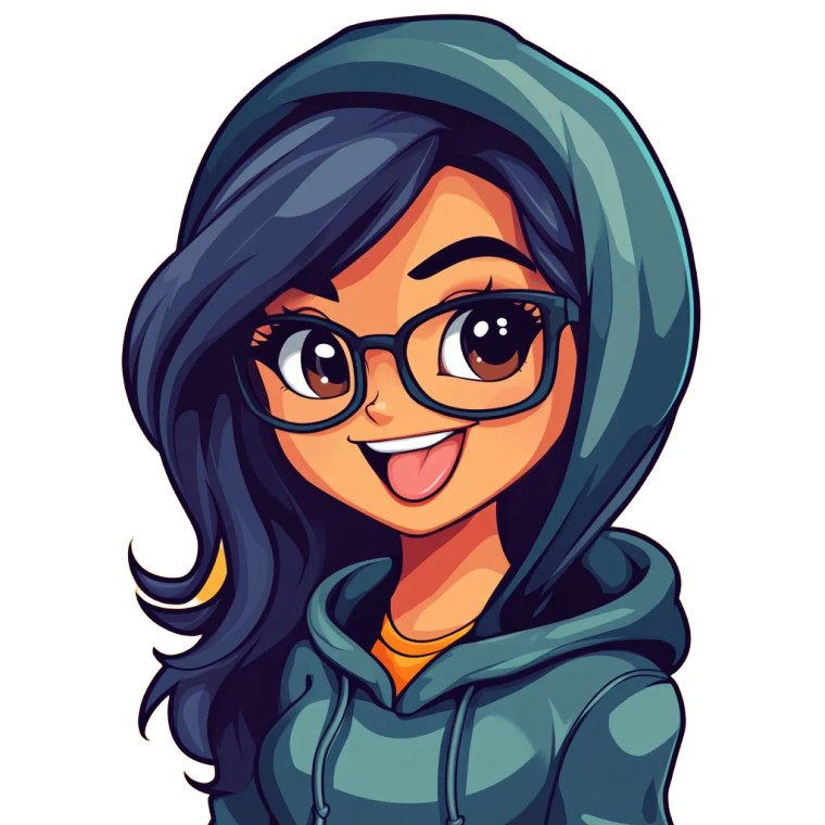 Gamer Girl Avatar Vinyl Car Decal Sticker – Waterproof & UV-Resistant 8"