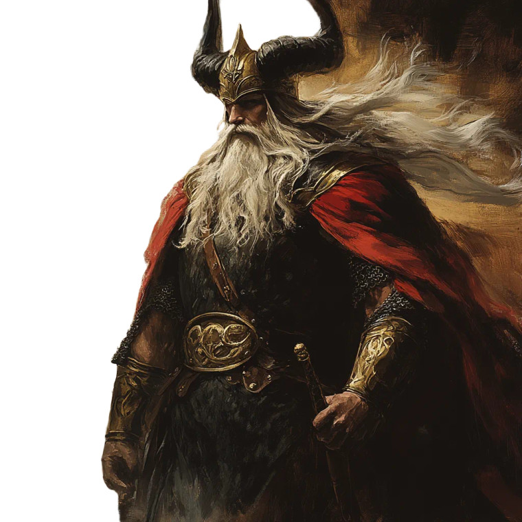 Odin Fusion Portrait Vinyl Car Decal Sticker – Waterproof & UV-Resistant 8"