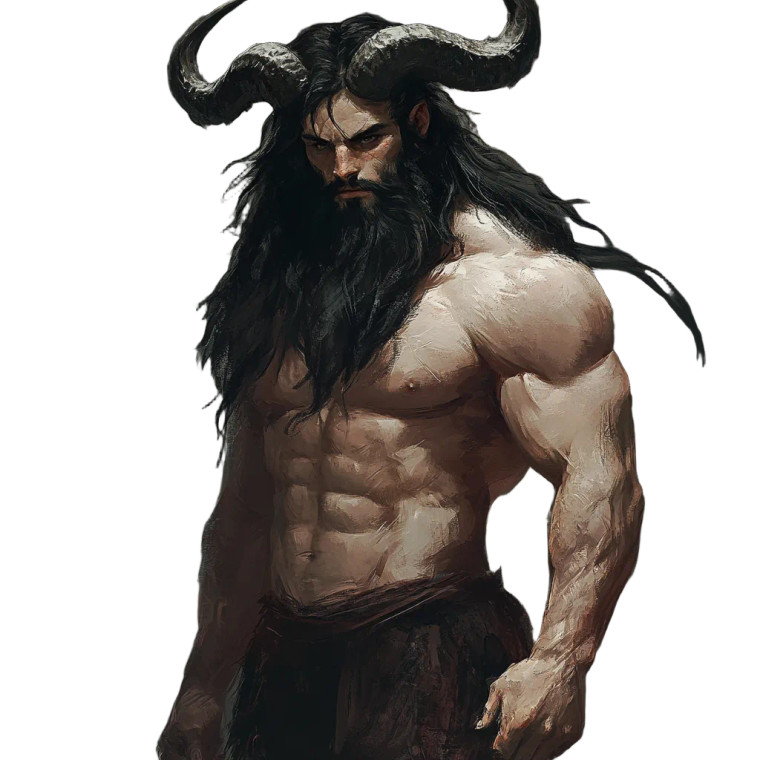 Muscular Slavic Faun Vinyl Car Decal Sticker – Waterproof & UV-Resistant 8"