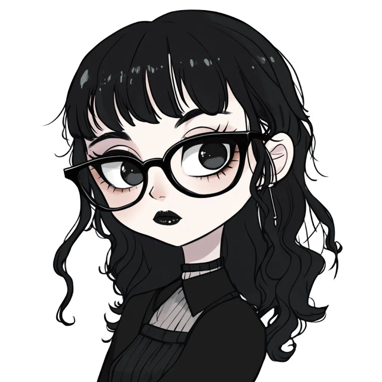 Chibi Glasses Vinyl Car Decal Sticker – Waterproof & UV-Resistant 8"