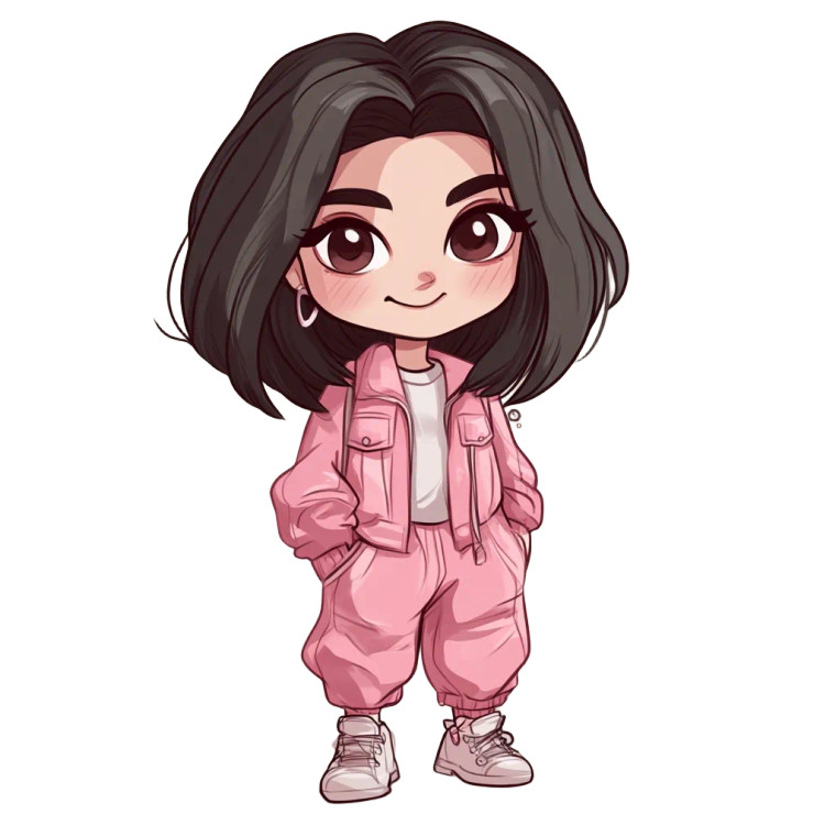 Chibi Blush Character Vinyl Car Decal Sticker – Waterproof & UV-Resistant 8"