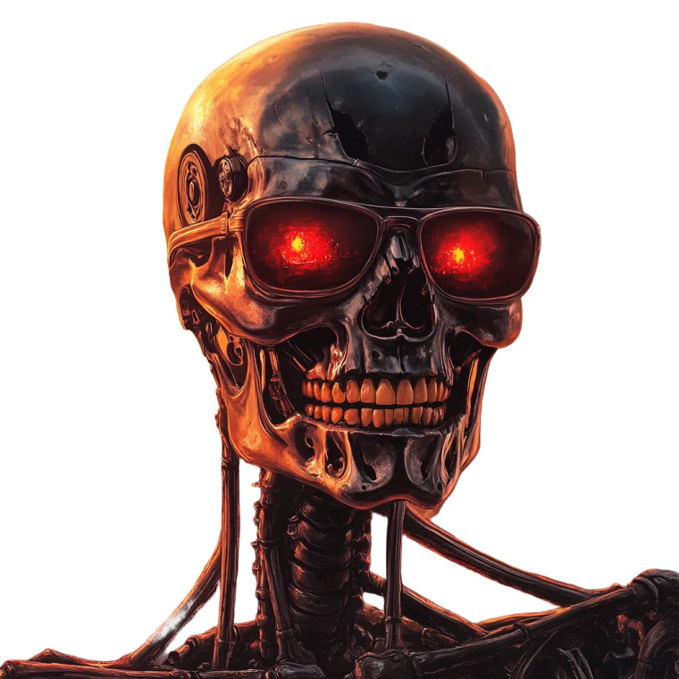 Terminator Meme Coin Vinyl Car Decal Sticker – Waterproof & UV-Resistant 8"