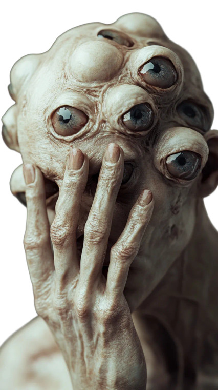 Otherworldly Horror V3 Vinyl Car Decal Sticker – Waterproof & UV-Resistant 8"