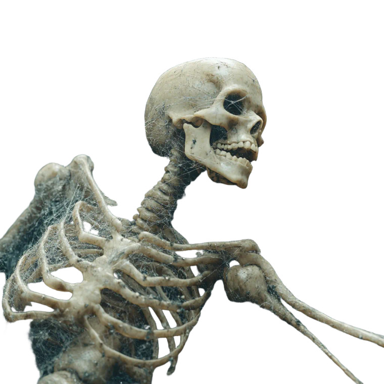 Entangled Skeleton Vinyl Car Decal Sticker – Waterproof & UV-Resistant 8"