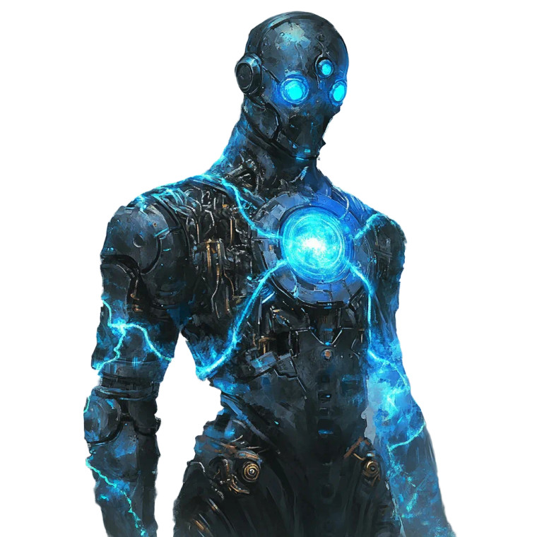 Arcane Warforged Construct Vinyl Car Decal Sticker – Waterproof & UV-Resistant 8"