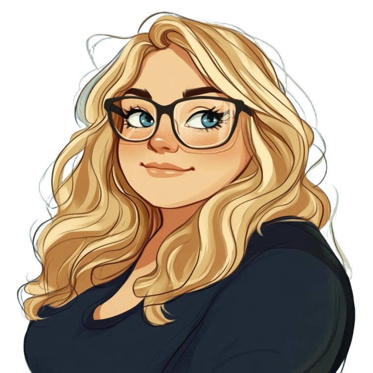 Nerdy Plus Size Woman Vinyl Car Decal Sticker – Waterproof & UV-Resistant 8"