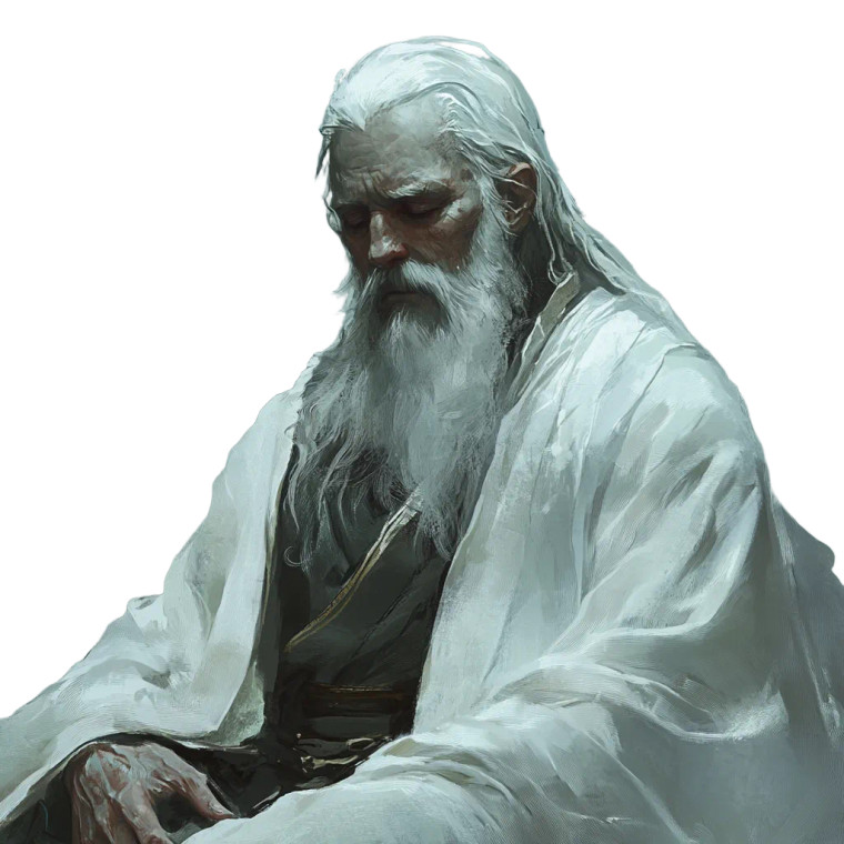 Serene Bearded Sage Vinyl Car Decal Sticker – Waterproof & UV-Resistant 8"