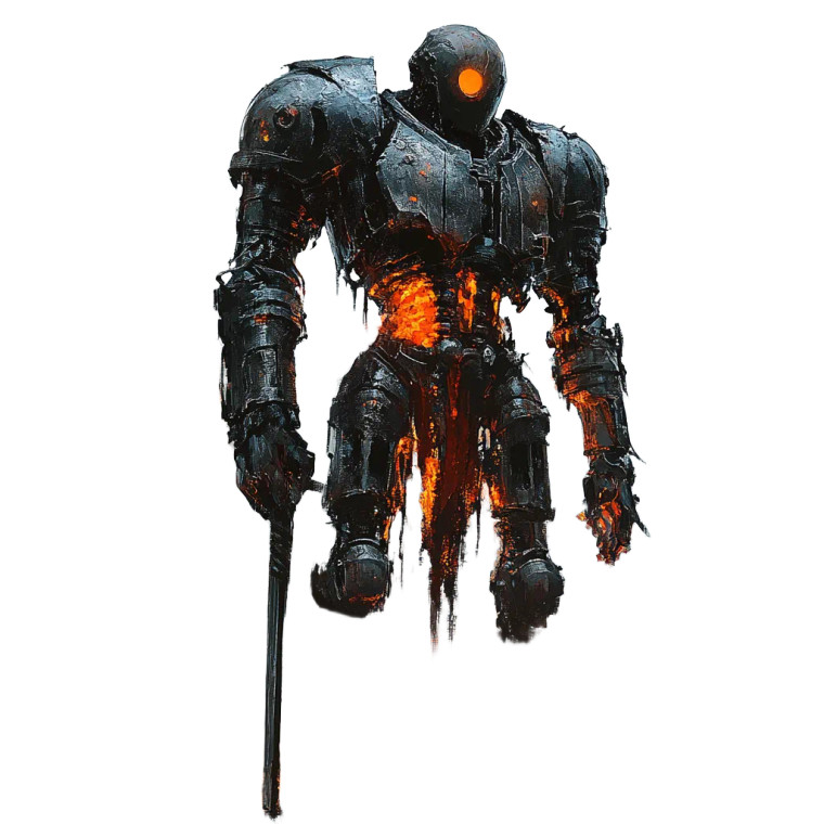 Warforged Barbarian Vinyl Car Decal Sticker – Waterproof & UV-Resistant 8"