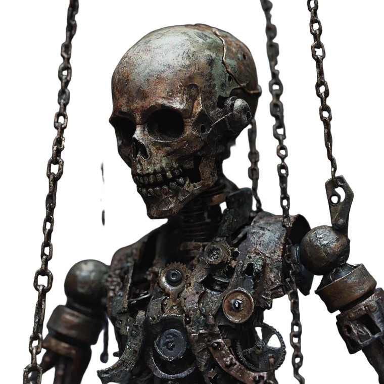 Bronze Clockwork Zombie Vinyl Car Decal Sticker – Waterproof & UV-Resistant 8"