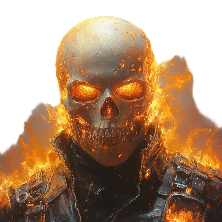 Ghost Rider Vinyl Car Decal Sticker – Waterproof & UV-Resistant 8"