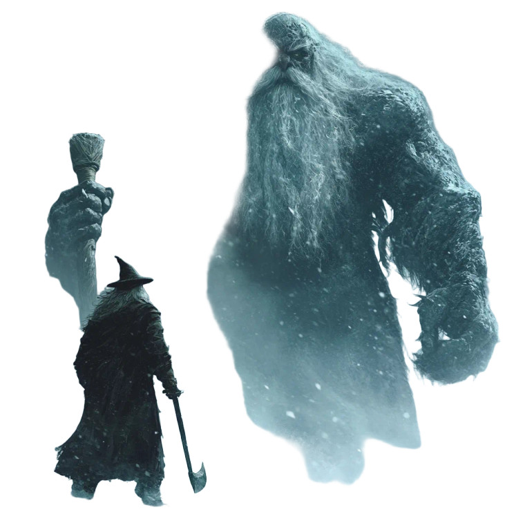 Wizard Vs Frost Giant Vinyl Car Decal Sticker – Waterproof & UV-Resistant 8"