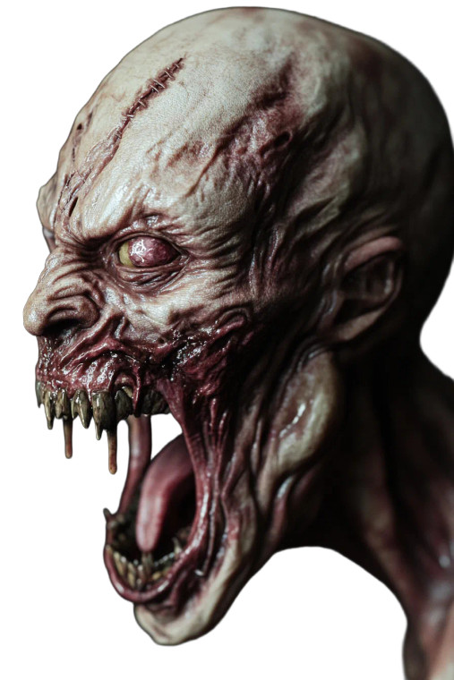 Ghoul'S Stretched Face Vinyl Car Decal Sticker – Waterproof & UV-Resistant 8"